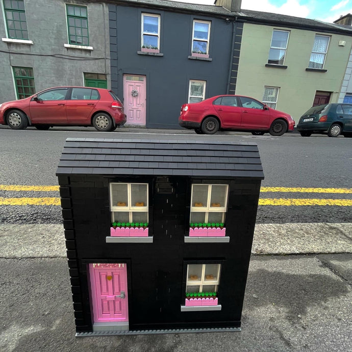 Black with pink