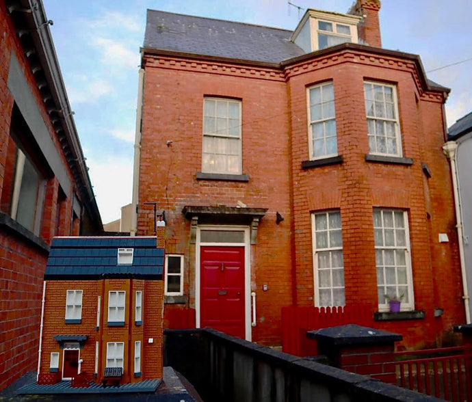 Red brick, red door